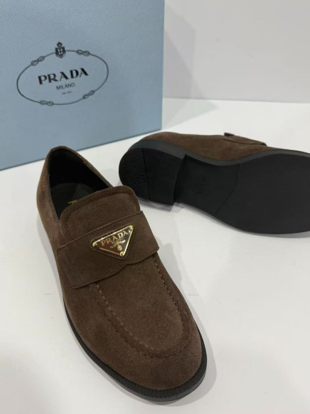 Prada Women's Brown Loafers - Picture 2 of 6